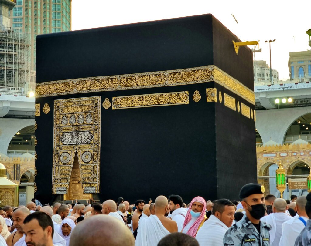 The Kaaba at the Grand Mosque in Makkah, Saudi Arabia